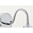 Living District Etude 1-Light Mid-Century Metal Wall Sconce in Chrome