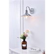 Living District Etude 1-Light Mid-Century Metal Wall Sconce in Chrome