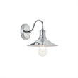 Living District Etude 1-Light Mid-Century Metal Wall Sconce in Chrome