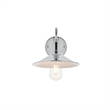 Living District Etude 1-Light Mid-Century Metal Wall Sconce in Chrome