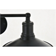 Living District Etude 2-Light Mid-Century Metal Wall Sconce in Black