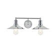 Living District Etude 2-Light Mid-Century Metal Wall Sconce in Chrome