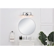 Living District Etude 2-Light Mid-Century Metal Wall Sconce in Chrome