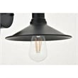 Living District Etude 3-Light Mid-Century Metal Wall Sconce in Black