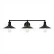 Living District Etude 3-Light Mid-Century Metal Wall Sconce in Black