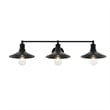 Living District Etude 3-Light Mid-Century Metal Wall Sconce in Black