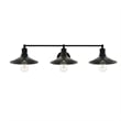 Living District Etude 3-Light Mid-Century Metal Wall Sconce in Black