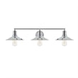 Living District Etude 3-Light Mid-Century Metal Wall Sconce in Chrome