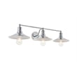 Living District Etude 3-Light Mid-Century Metal Wall Sconce in Chrome