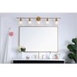Living District Collier 5-Light Metal & Glass Wall Sconce in Brass/Clear