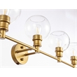 Living District Collier 5-Light Metal & Glass Wall Sconce in Brass/Clear