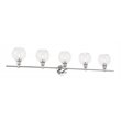 Living District Collier 5-Light Metal & Glass Wall Sconce in Chrome/Clear