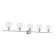Living District Collier 5-Light Metal & Glass Wall Sconce in Chrome/Clear