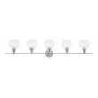 Living District Collier 5-Light Metal & Glass Wall Sconce in Chrome/Clear
