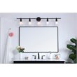 Living District Collier 5-Light Metal & Glass Wall Sconce in Black/Clear
