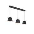 Living District Nota 3-Light Mid-Century Metal Pendant in Black
