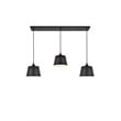 Living District Nota 3-Light Mid-Century Metal Pendant in Black