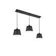 Living District Nota 3-Light Mid-Century Metal Pendant in Black