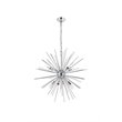 Living District Timber 8-Light Mid-Century Metal Pendant in Chrome