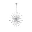 Living District Timber 8-Light Mid-Century Metal Pendant in Chrome