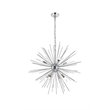 Living District Timber 8-Light Mid-Century Metal Pendant in Chrome