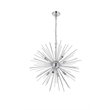 Living District Timber 8-Light Mid-Century Metal Pendant in Chrome