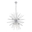 Living District Timber 8-Light Mid-Century Metal Pendant in Chrome