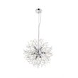 Living District Flores 8-Light Mid-Century Metal Pendant in Chrome and Clear