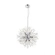 Living District Flores 8-Light Mid-Century Metal Pendant in Chrome and Clear