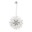 Living District Flores 8-Light Mid-Century Metal Pendant in Chrome and Clear