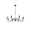 Living District Rohan 8-Light Mid-Century Metal Pendant in Matte Black