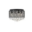 Living District Tully 4-Light Mid-Century Metal Flush Mount in Matte Black/Clear