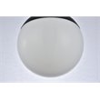 Living District Eclipse 1-Light Mid-Century Metal Pendant in Black/Frosted White