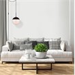 Living District Eclipse 1-Light Mid-Century Metal Pendant in Black and White