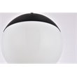 Living District Eclipse 1-Light Mid-Century Metal Pendant in Black and White