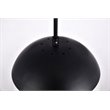 Living District Eclipse 1-Light Mid-Century Metal Pendant in Black and White