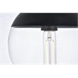 Living District Eclipse 1-Light Mid-Century Metal Pendant in Black and Clear