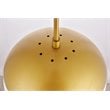 Living District Eclipse 1-Light Mid-Century Metal Pendant in Brass/Frosted White