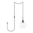 Living District Emett 1-Light Mid-Century Metal Pendant in Black