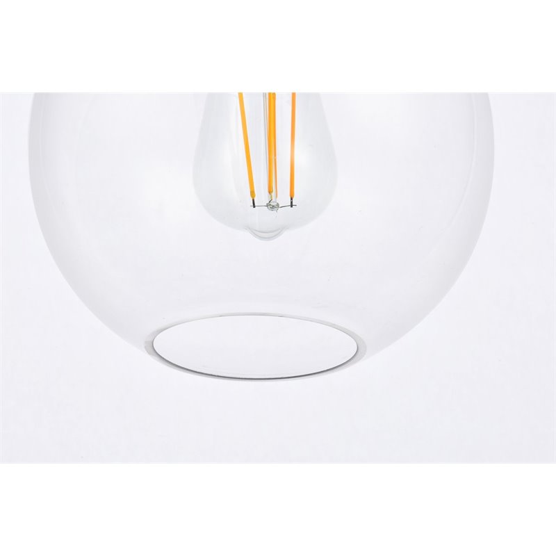 Living District Emett 1-Light Mid-Century Metal Pendant in Brass