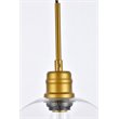 Living District Emett 1-Light Mid-Century Metal Pendant in Brass