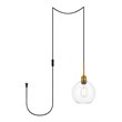 Living District Emett 1-Light Mid-Century Metal Pendant in Brass
