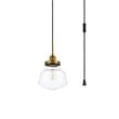 Living District Lye 1-Light Mid-Century Metal Pendant in Brass