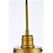 Living District Lye 1-Light Mid-Century Metal Pendant in Brass