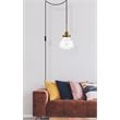 Living District Lye 1-Light Mid-Century Metal Pendant in Brass