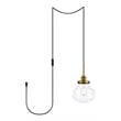 Living District Lye 1-Light Mid-Century Metal Pendant in Brass