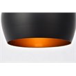 Living District Nora 1-Light Mid-Century Aluminum Pendant in Black