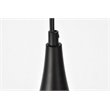 Living District Nora 1-Light Mid-Century Aluminum Pendant in Black