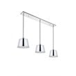 Living District Nota 3-Light Mid-Century Metal Pendant in Chrome