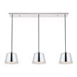 Living District Nota 3-Light Mid-Century Metal Pendant in Chrome